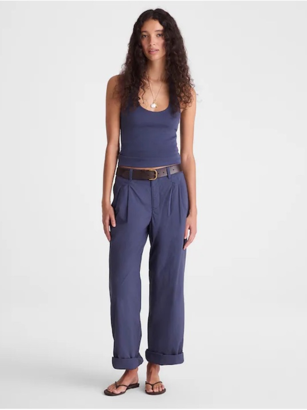Madewell Everyday Trousers in Navy Poplin size 4